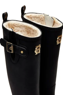 Holland Cooper At The Stables|Wellington Boots-Sherpa Lined Regency Wellington Matte Black