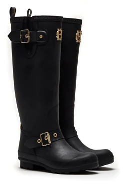Holland Cooper At The Stables|Wellington Boots-Sherpa Lined Regency Wellington Matte Black