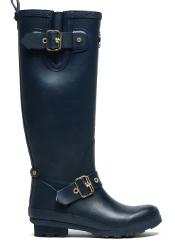 Holland Cooper At The Stables|Wellington Boots-Sherpa Lined Regency Wellington Matte Navy