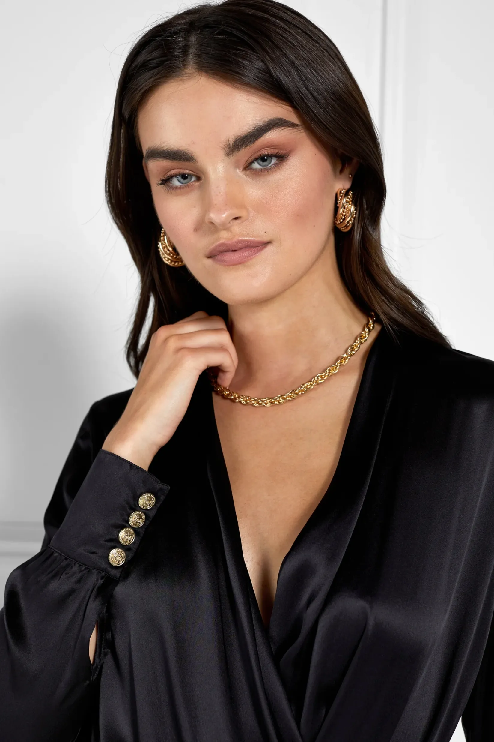 Holland Cooper Shirts & Blouses|Bodysuits-Silk Bodysuit Black