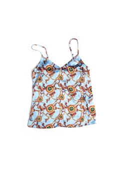 Holland Cooper Sleepwear-Silk Camisole Sky Blue
