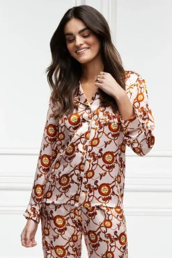 Holland Cooper Sleepwear-Silk Pyjama Shirt Blush