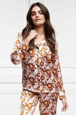 Holland Cooper Sleepwear-Silk Pyjama Shirt Blush