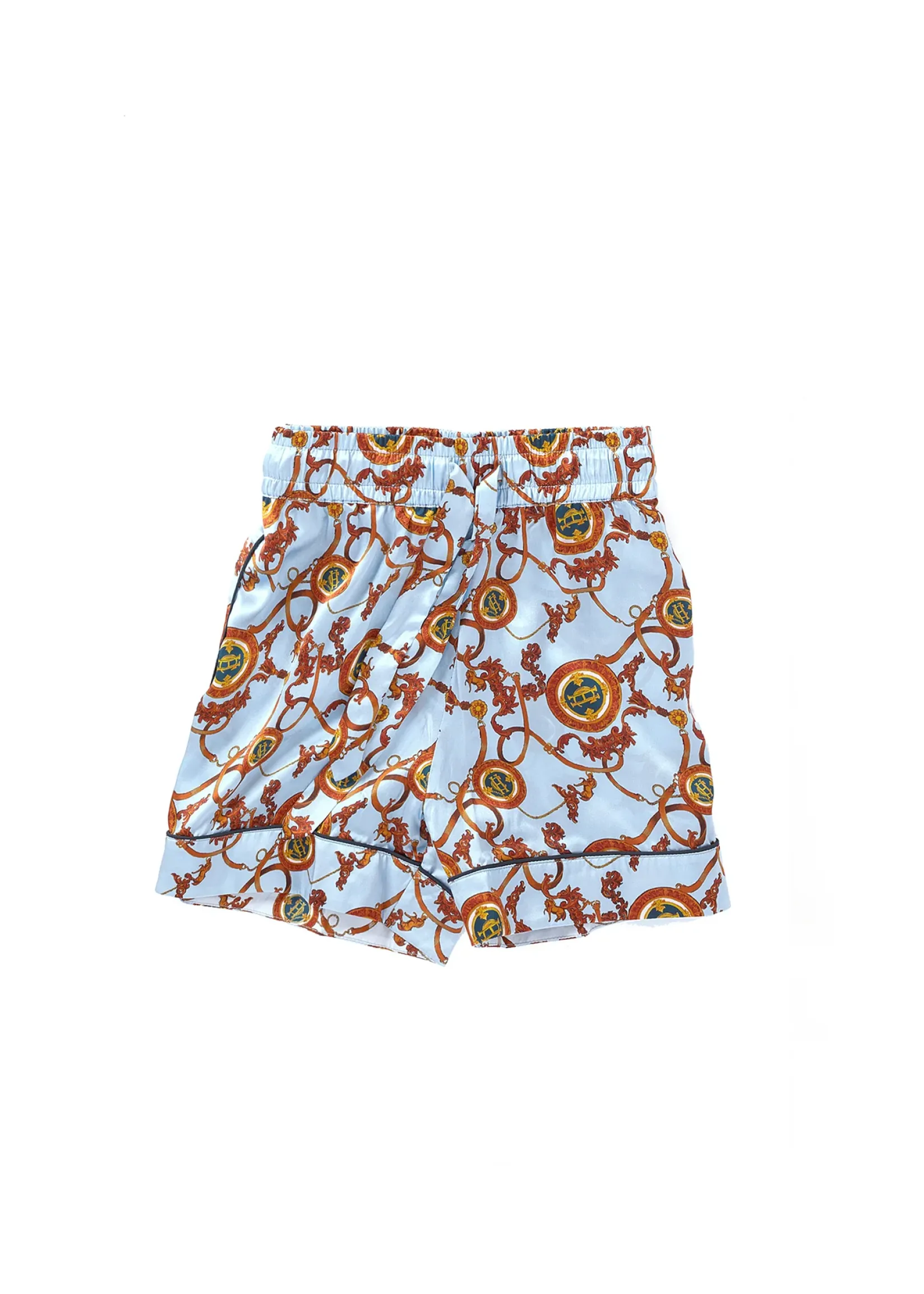Holland Cooper Sleepwear-Silk Pyjama Short Sky Blue