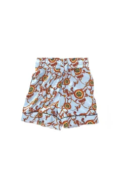Holland Cooper Sleepwear-Silk Pyjama Short Sky Blue