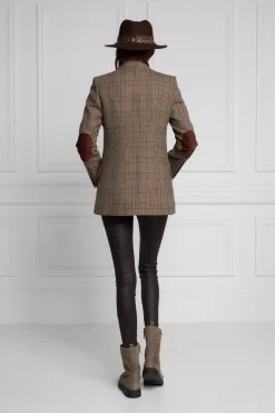 Holland Cooper Blazers|Jackets-Single Breasted Field Blazer Bourbon Tweed