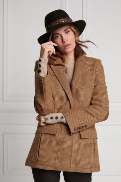 Holland Cooper Blazers|Jackets-Single Breasted Field Blazer Tawny
