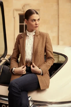 Holland Cooper Blazers|Jackets-Single Breasted Field Blazer Tawny