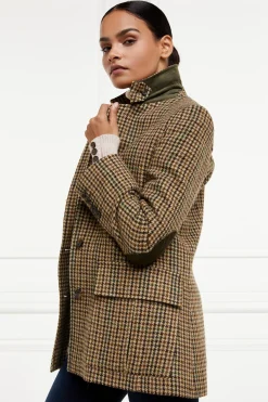 Holland Cooper Blazers|Jackets-Single Breasted Field Blazer Hailes Green Tweed