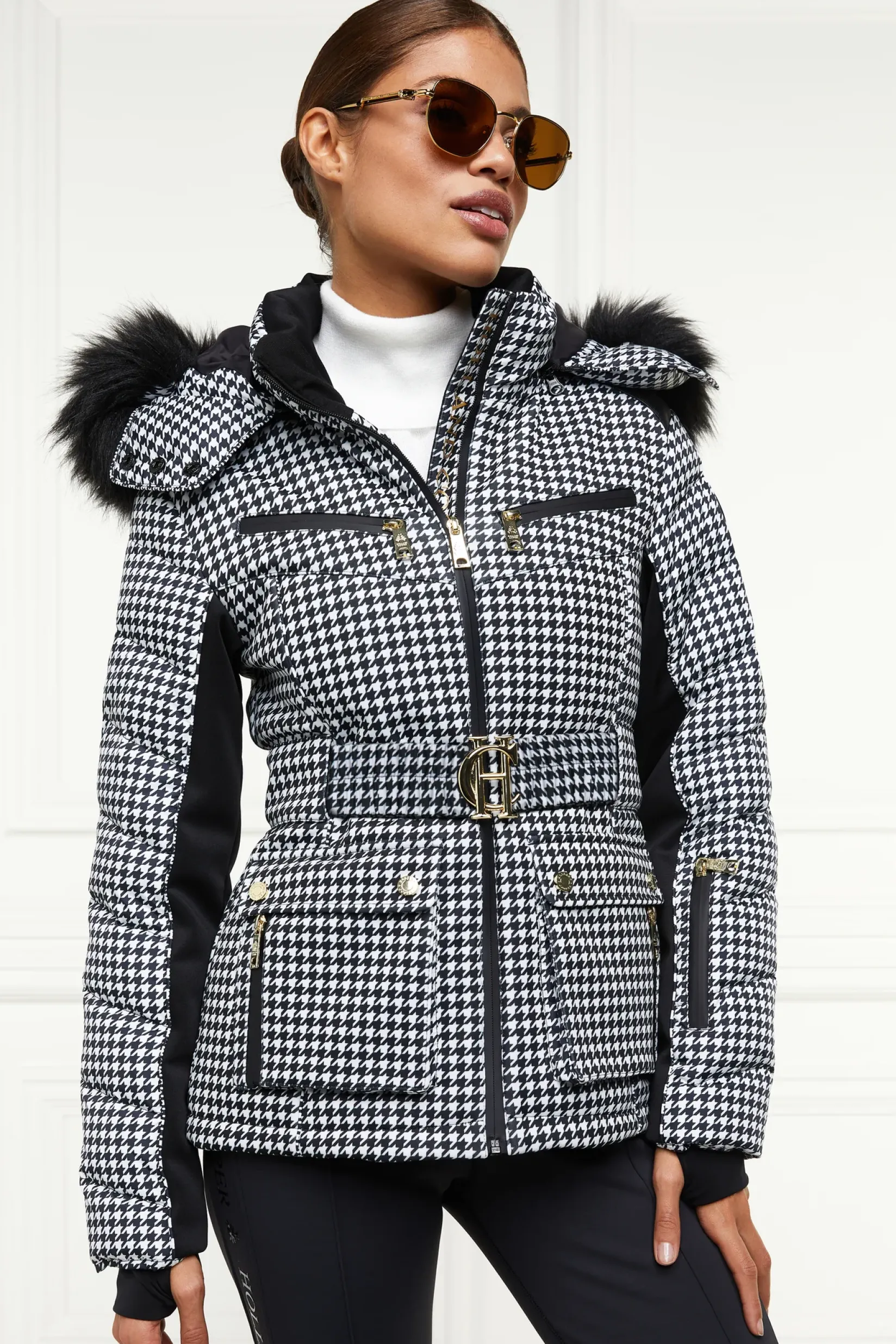 Holland Cooper Ski Jackets|HC Ski-Ski Jacket Houndstooth