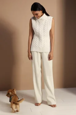 Holland Cooper Knitwear-Sleeveless Knit Natural