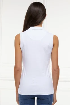 Holland Cooper Polo Shirts|Casualwear-Sleeveless Polo Shirt White
