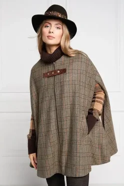 Holland Cooper Capes-Slim Cape Bourbon Tweed