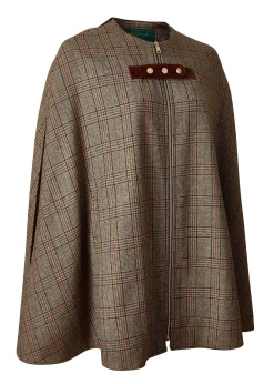 Holland Cooper Capes-Slim Cape Bourbon Tweed
