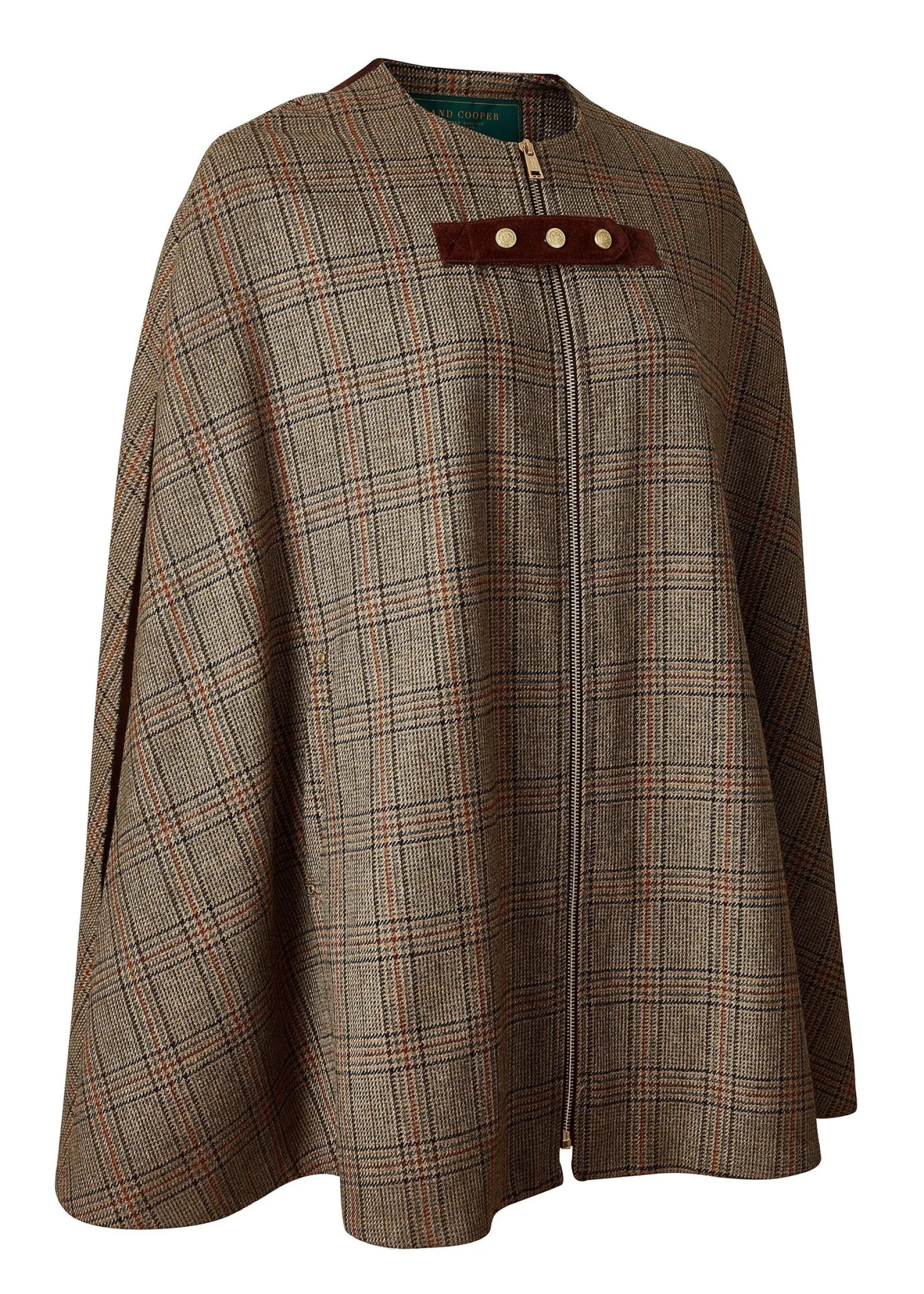 Holland Cooper Capes-Slim Cape Bourbon Tweed