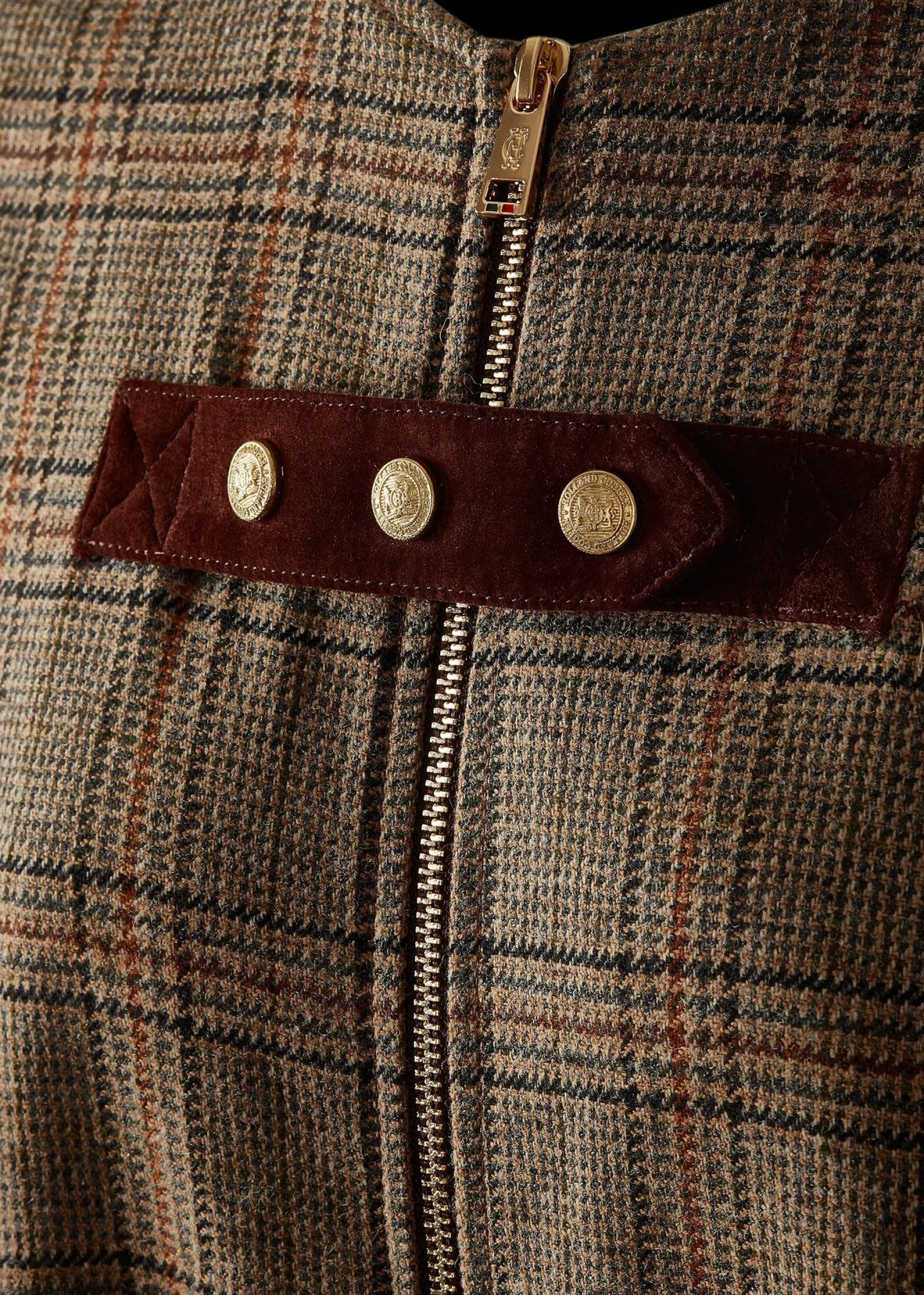 Holland Cooper Capes-Slim Cape Bourbon Tweed