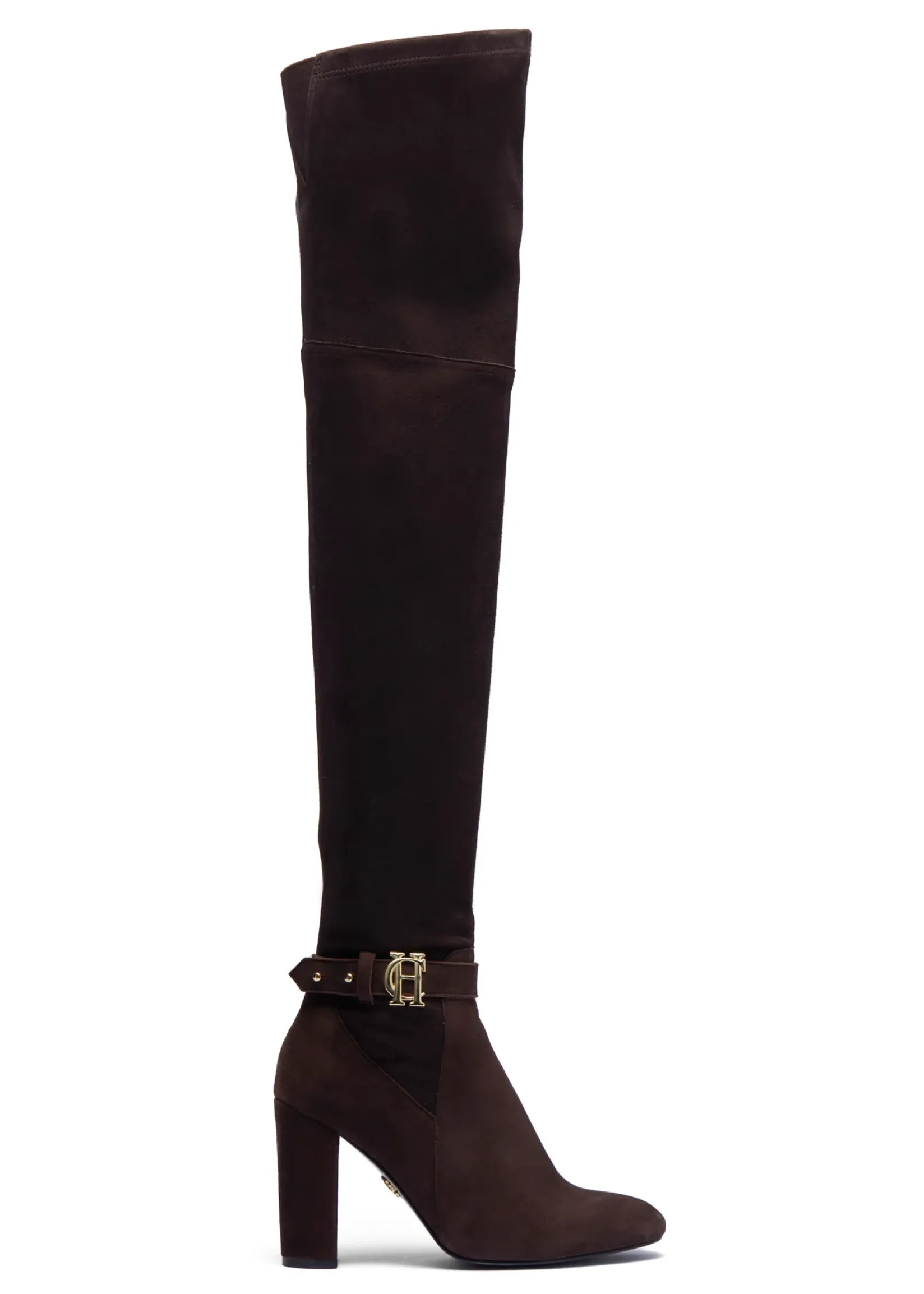 Holland Cooper Gifts For Her|Boots-Sloane Over The Knee Boot Chocolate