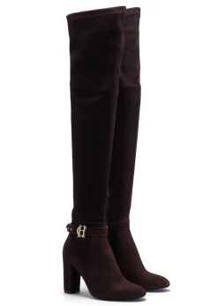 Holland Cooper Gifts For Her|Boots-Sloane Over The Knee Boot Chocolate