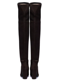 Holland Cooper Gifts For Her|Boots-Sloane Over The Knee Boot Chocolate