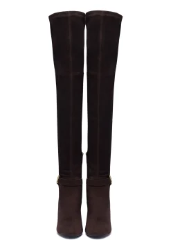 Holland Cooper Gifts For Her|Boots-Sloane Over The Knee Boot Chocolate