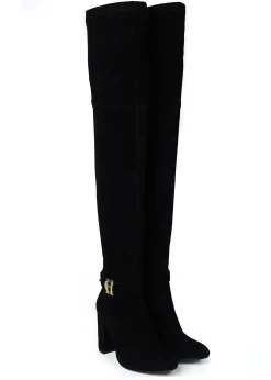 Holland Cooper Boots|Footwear-Sloane Over The Knee Boot Black