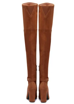 Holland Cooper Boots|Footwear-Sloane Over The Knee Boot Tan