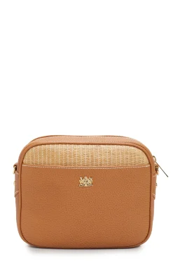 Holland Cooper Crossbody Bags|Bags-Soho Camera Bag Tan Raffia