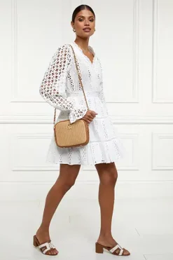 Holland Cooper Crossbody Bags|Bags-Soho Camera Bag Tan Raffia