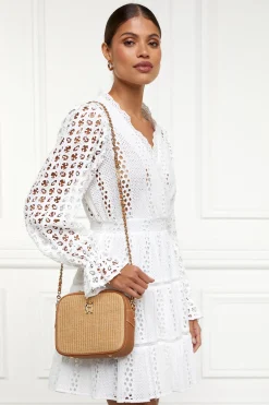 Holland Cooper Crossbody Bags|Bags-Soho Camera Bag Tan Raffia