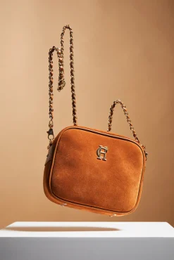 Holland Cooper Crossbody Bags|Bags-Soho Camera Bag Tan Suede