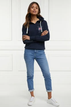 Holland Cooper Hoodies|Equestrian Casualwear-Sporting Goods Hoodie Ink Navy