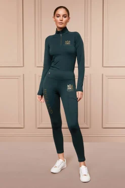 Holland Cooper At The Stables|Equestrian Casualwear-Sport Legging Petrol