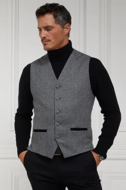 Holland Cooper Shop By Product|The City Break Edit-St James Waistcoat Mono Herringbone