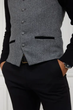 Holland Cooper Shop By Product|The City Break Edit-St James Waistcoat Mono Herringbone
