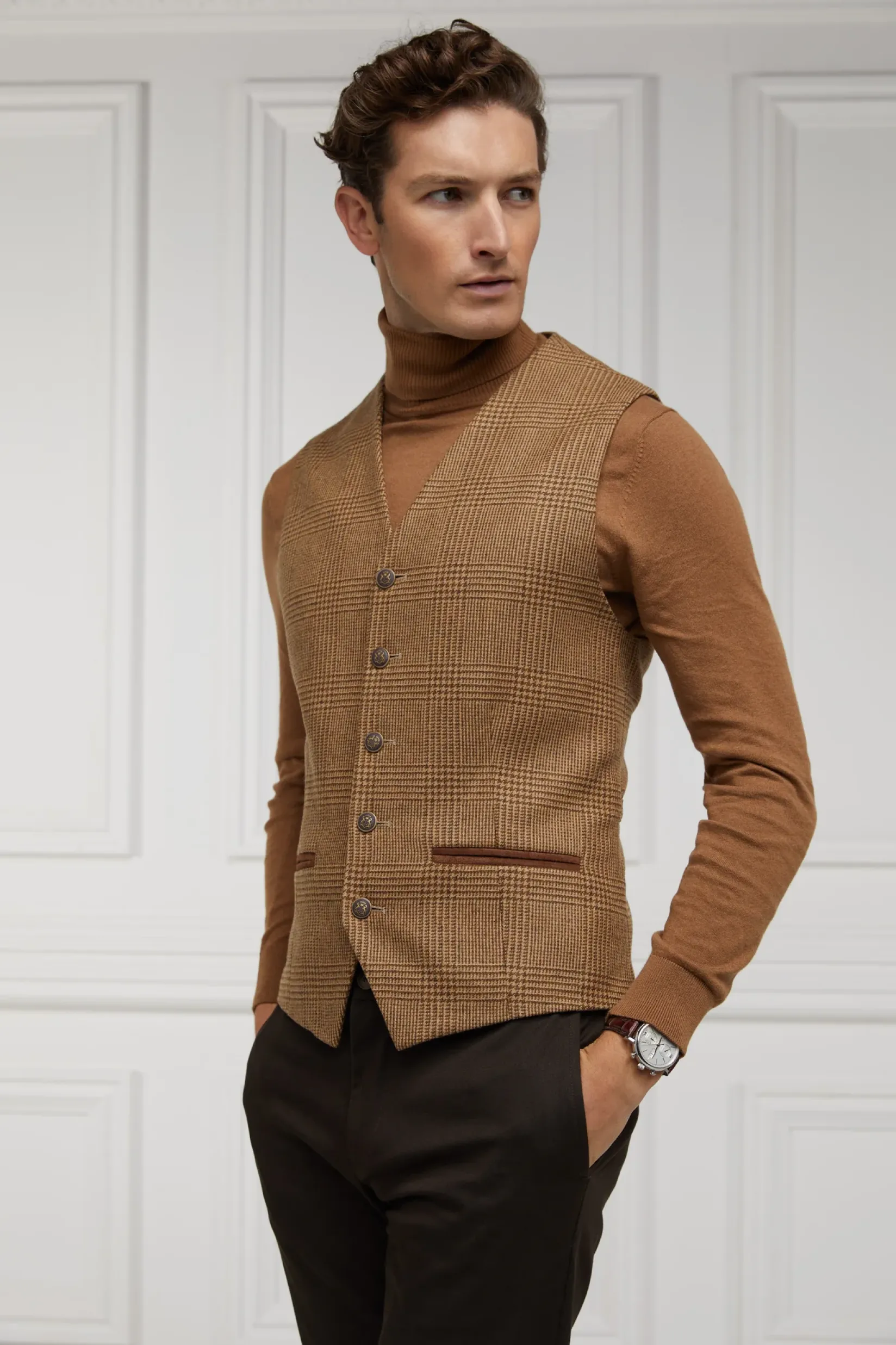 Holland Cooper Waistcoats|Shop By Product-St James Waistcoat Tawny