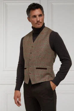 Holland Cooper Waistcoats|Shop By Product-St James Waistcoat Clarence Check Forest