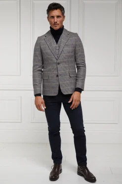 Holland Cooper Waistcoats|Shop By Product-St James Waistcoat Prince of Wales Navy