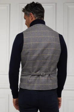 Holland Cooper Waistcoats|Shop By Product-St James Waistcoat Prince of Wales Navy