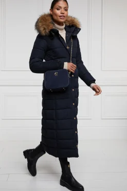 Holland Cooper Gifts For Her|Jackets-Stoneleigh Longline Coat Ink Navy