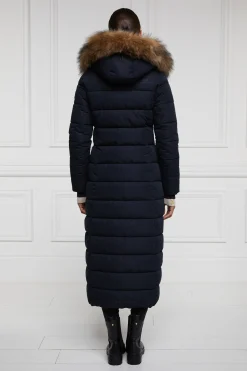 Holland Cooper Gifts For Her|Jackets-Stoneleigh Longline Coat Ink Navy
