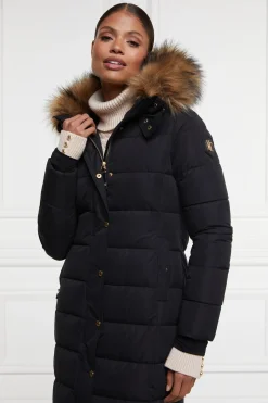 Holland Cooper Jackets|Shop By Product-Stoneleigh Longline Coat Black