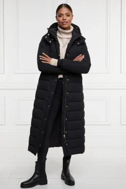 Holland Cooper Jackets|Shop By Product-Stoneleigh Longline Coat Black