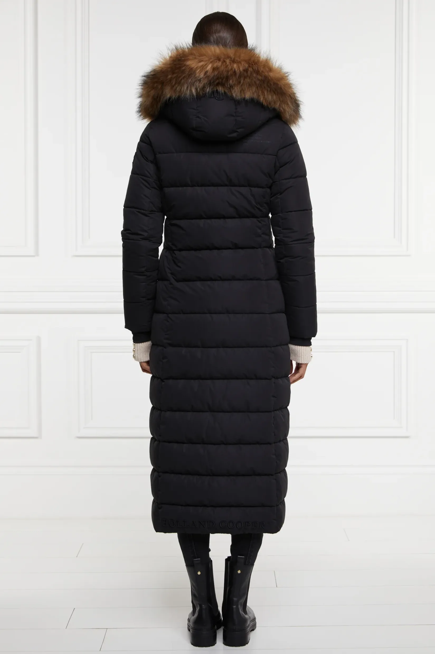 Holland Cooper Jackets|Shop By Product-Stoneleigh Longline Coat Black