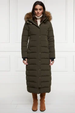 Holland Cooper Jackets|Shop By Product-Stoneleigh Longline Coat Khaki