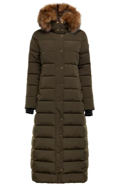 Holland Cooper Jackets|Shop By Product-Stoneleigh Longline Coat Khaki