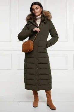Holland Cooper Jackets|Shop By Product-Stoneleigh Longline Coat Khaki
