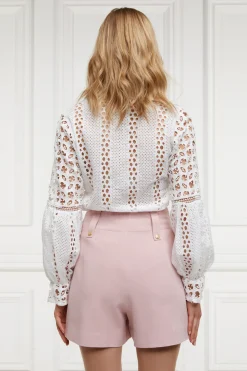 Holland Cooper Gifts For Her|Shorts-Tailored Short Pink Linen