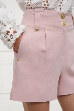 Holland Cooper Gifts For Her|Shorts-Tailored Short Pink Linen