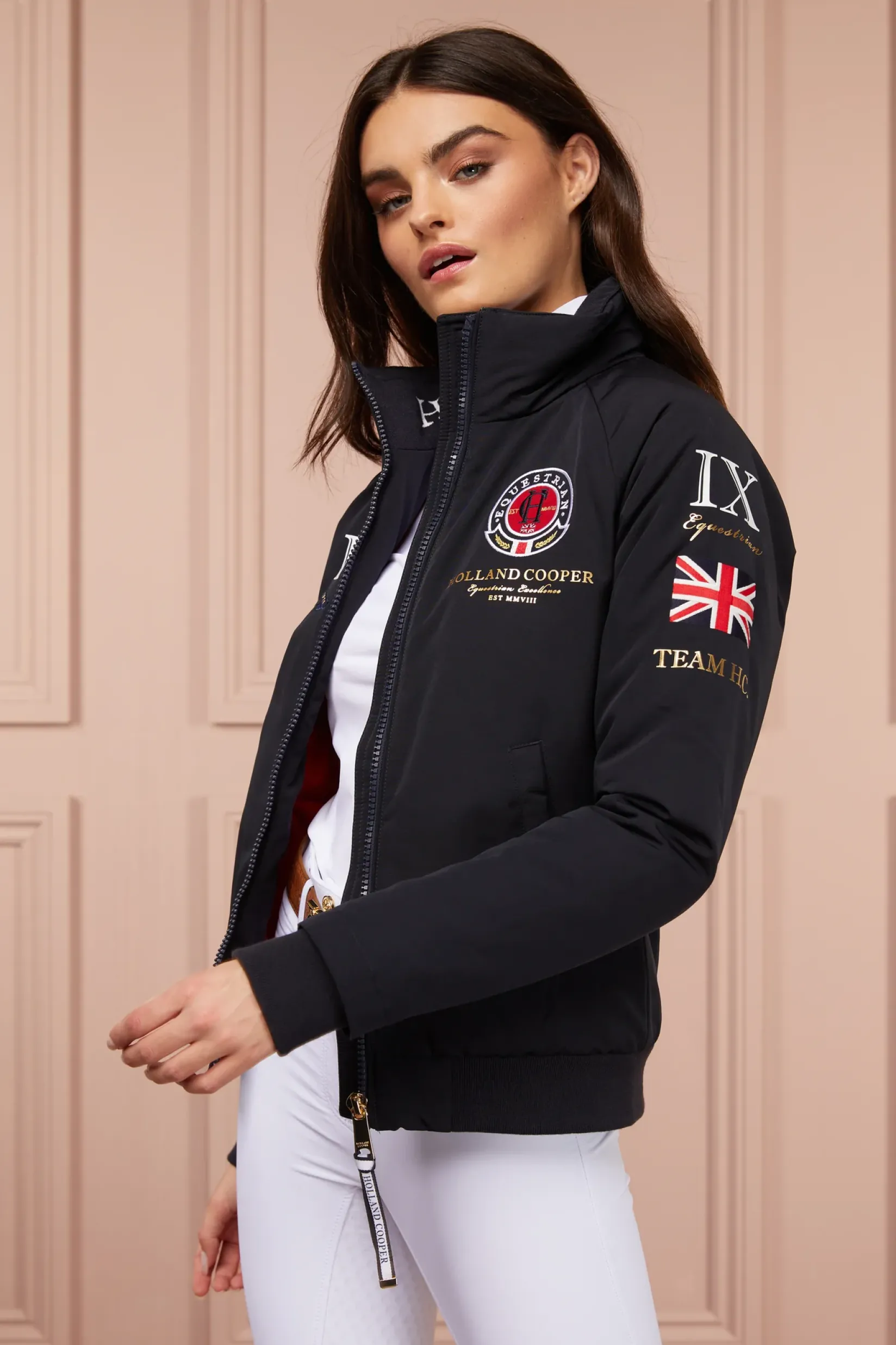 Holland Cooper Jackets|Shop By Product-Team HC Jacket Navy