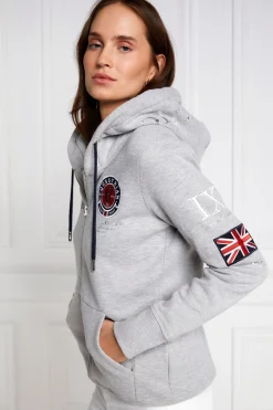 Holland Cooper Hoodies|Team HC Clothing-Team Hoodie Grey Marl